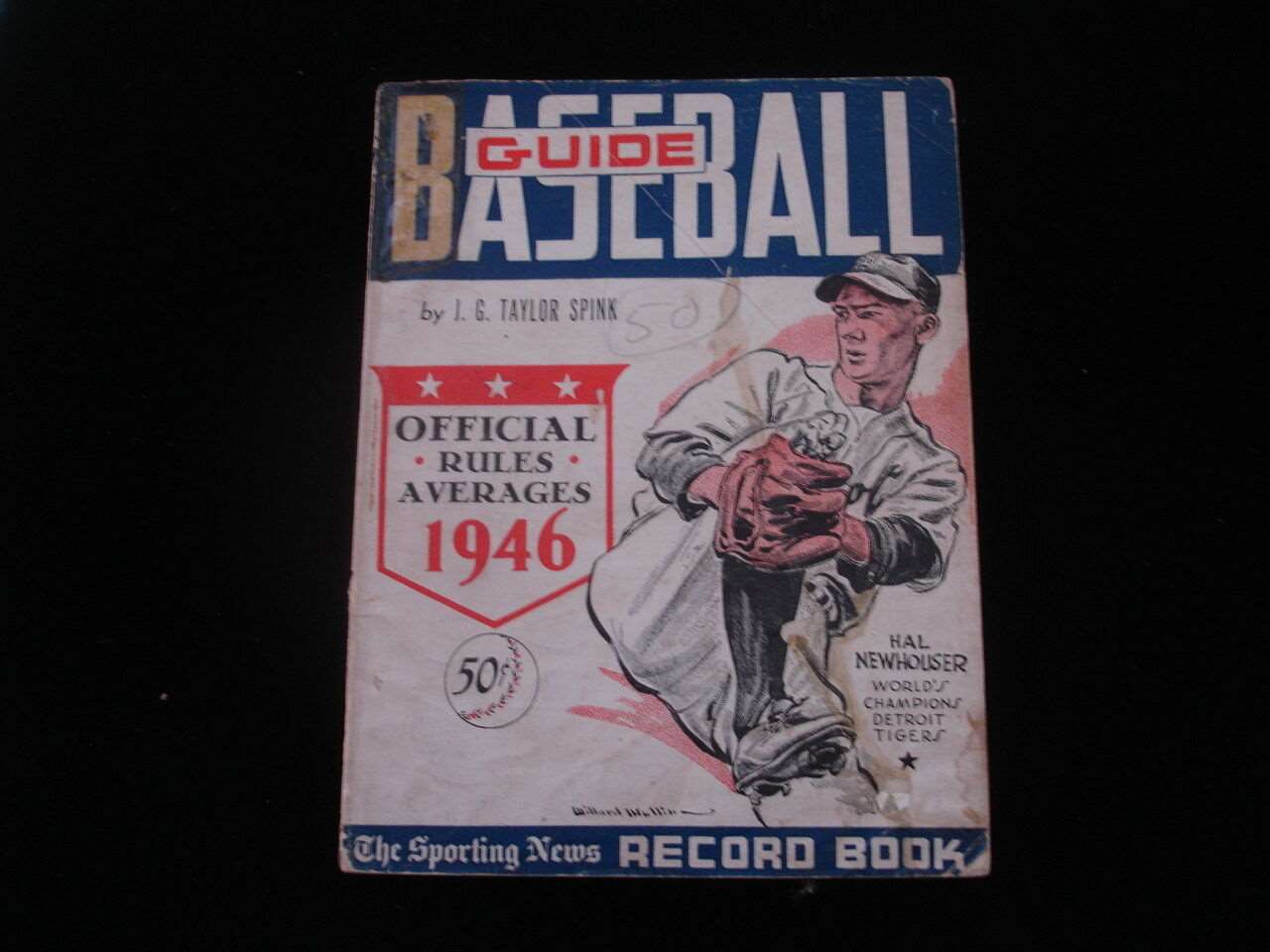 1946 TSN Official Baseball Guide-Hal Newhouser cover