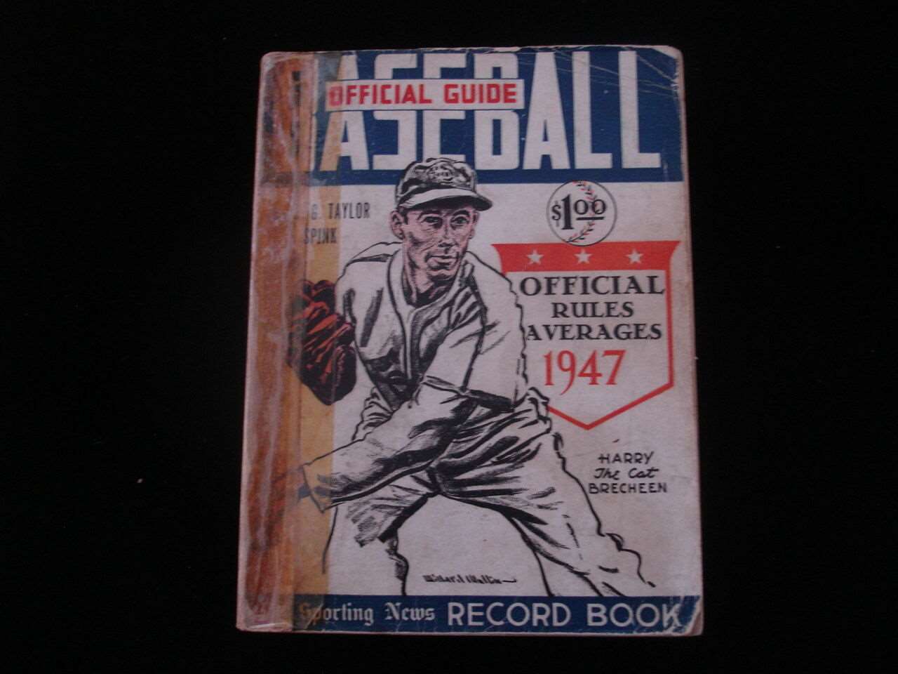 1947 TSN Official Baseball Guide-Harry Brecheen cover