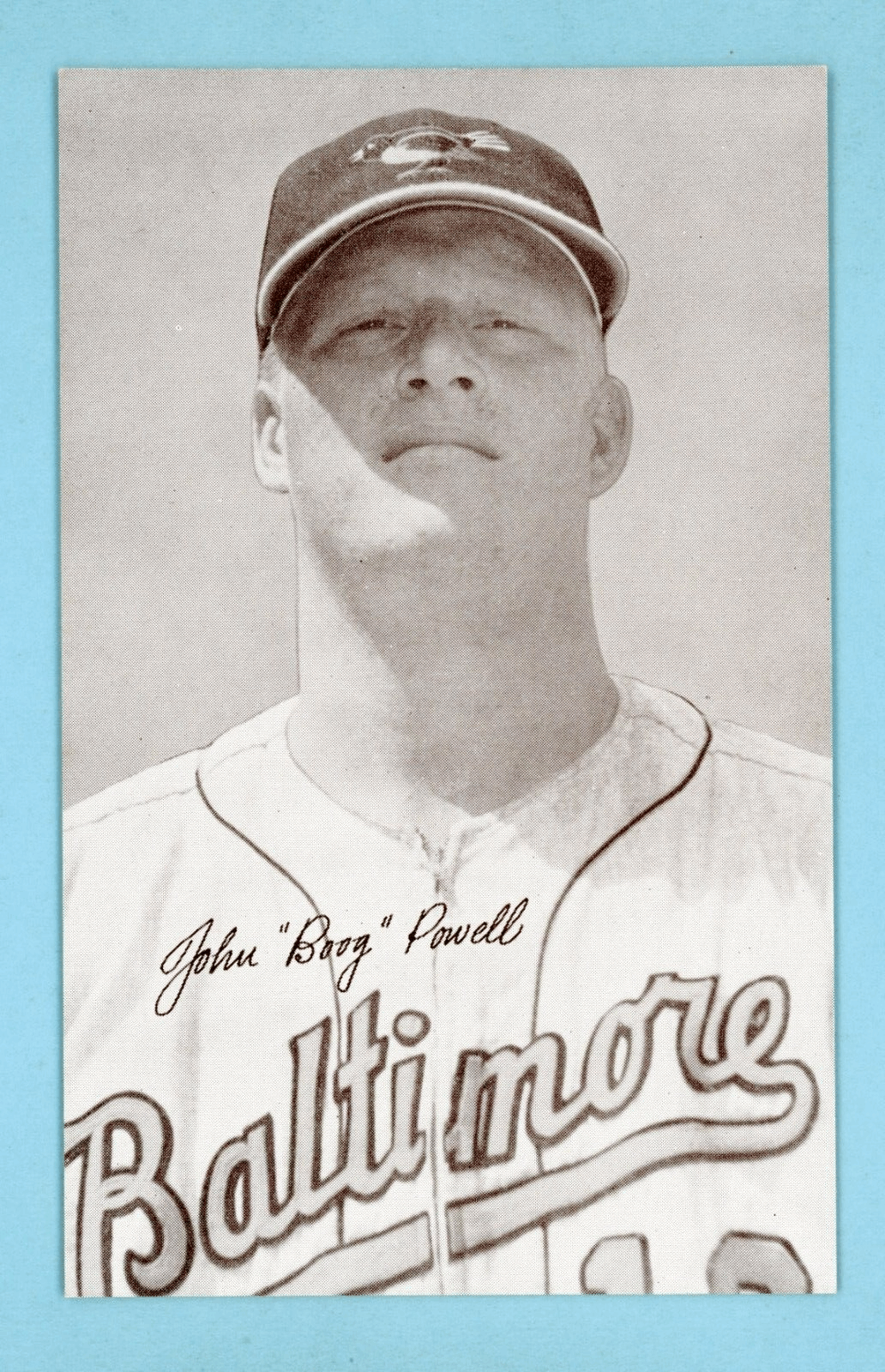 1947-66 Exhibit Boog Powell Baltimore Orioles Baseball Card Ex/Mt - NM