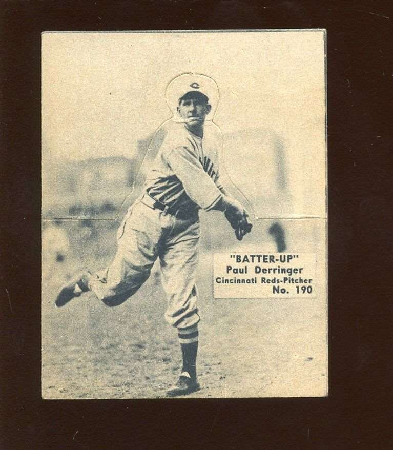 1936 Batter Up Baseball Card HIGH #190 Paul Derringer