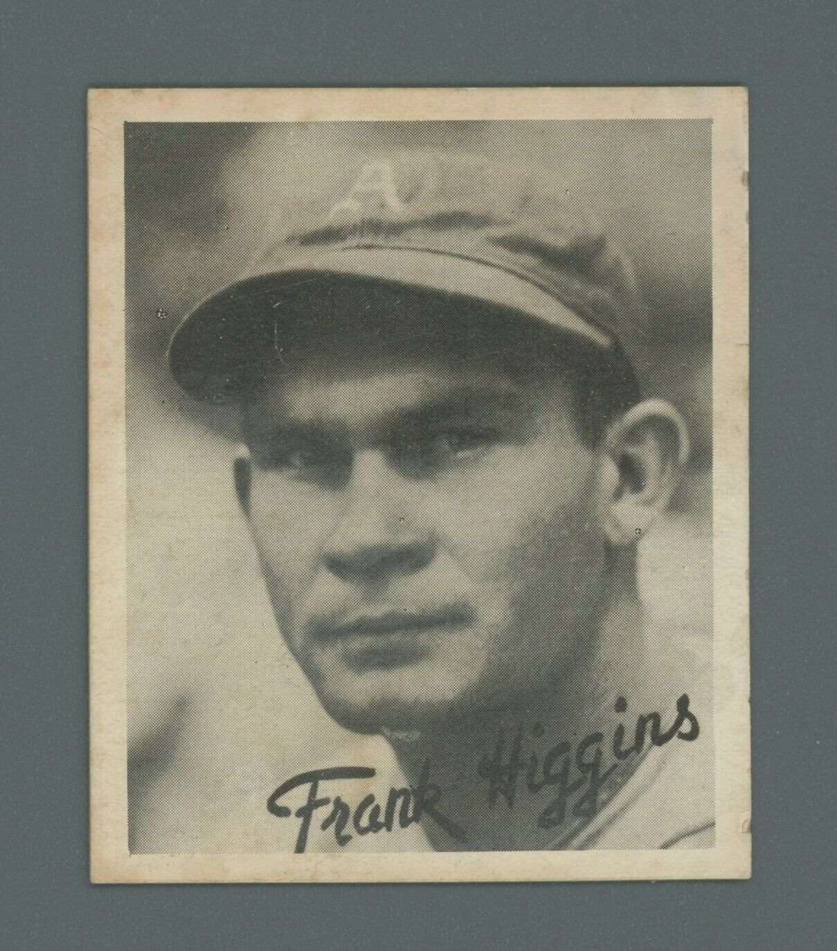 1936 Goudey (R322) Frank Higgins Philadelphia Athletics Baseball Card Ex/Mt