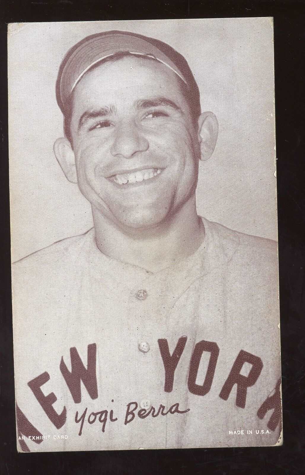 1947-66 Exhibit Baseball Card Yogi Berra New York Yankees 