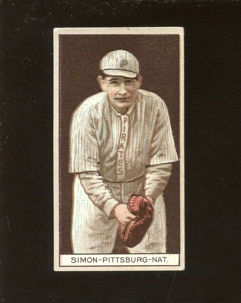 1912 T207 Recruit Brown Background Baseball Card Mike Simon EX+