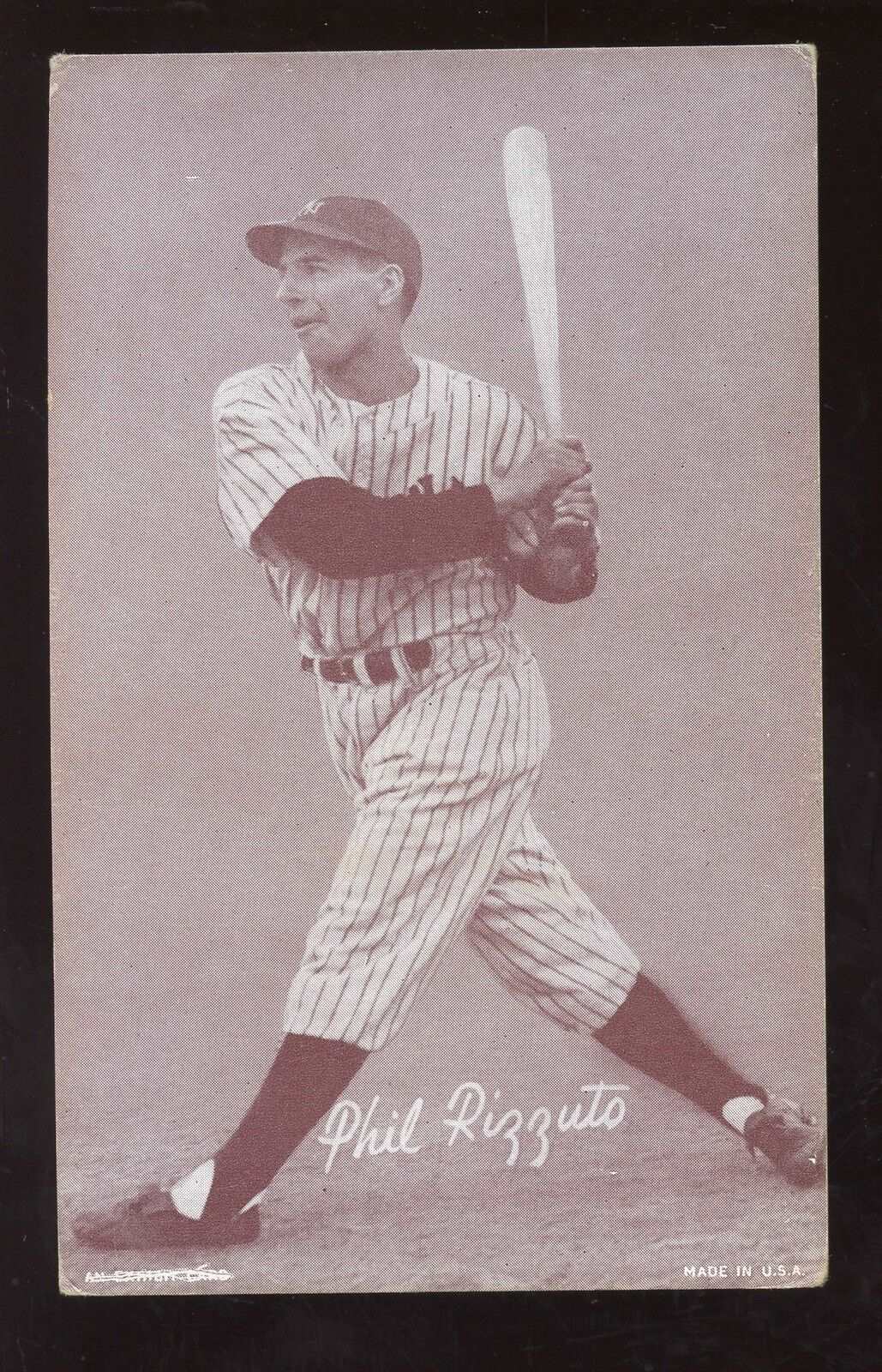 1947-66 Exhibit Baseball Card Phil Rizzuto New York Yankees VGEX+