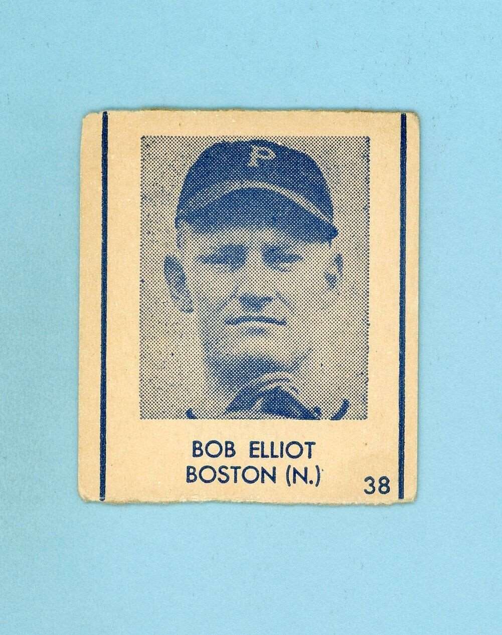 1948 Blue Tint #38 Bob Elliot Boston Braves Baseball Card