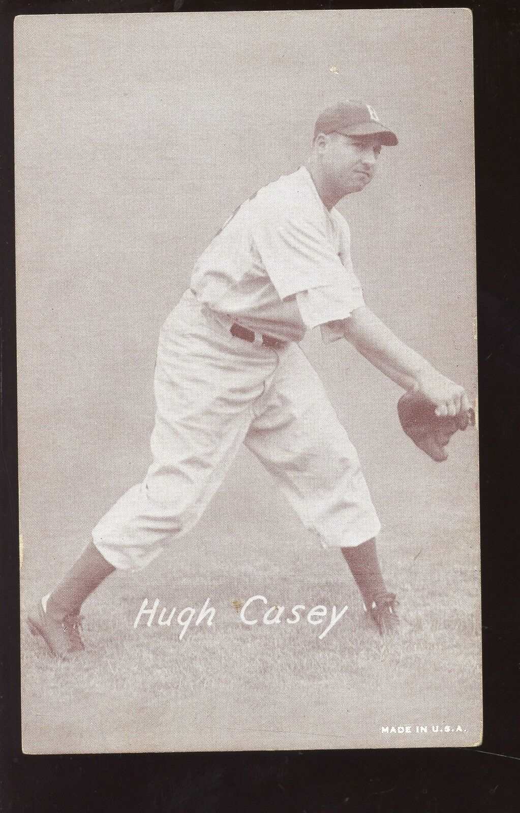 1947/1966 Exhibit Supply Baseball Card Hugh Casey Brooklyn Dodgers EX