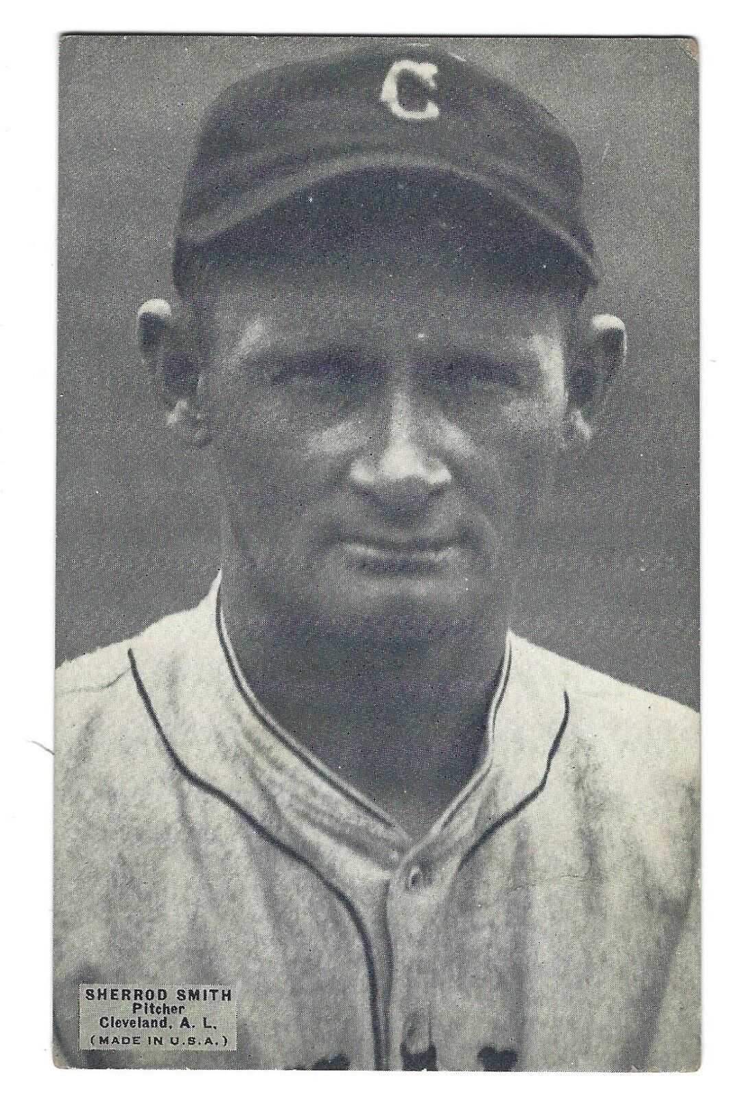 1925 Exhibit Sherrod Smith Cleveland Indian Baseball Card