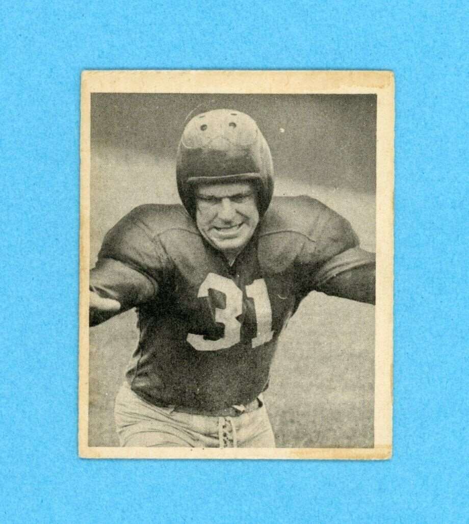 1948 Bowman #100 Bill Miklich New York Giants Football Card EX lht strs