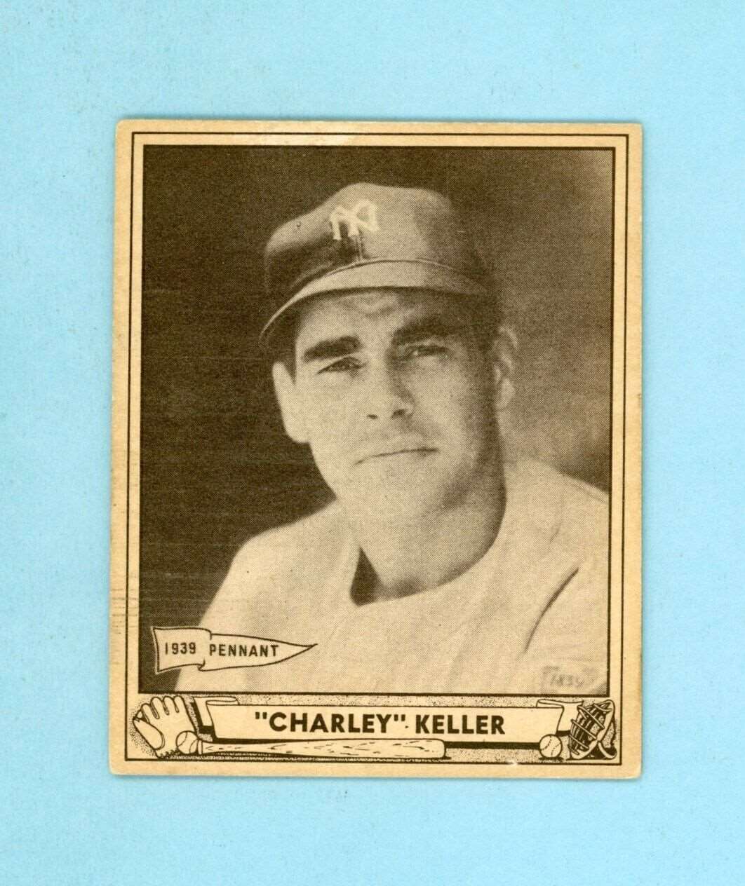 1940 Play Ball #9 Charlie Keller New York Yankees Baseball Card EX - EX+