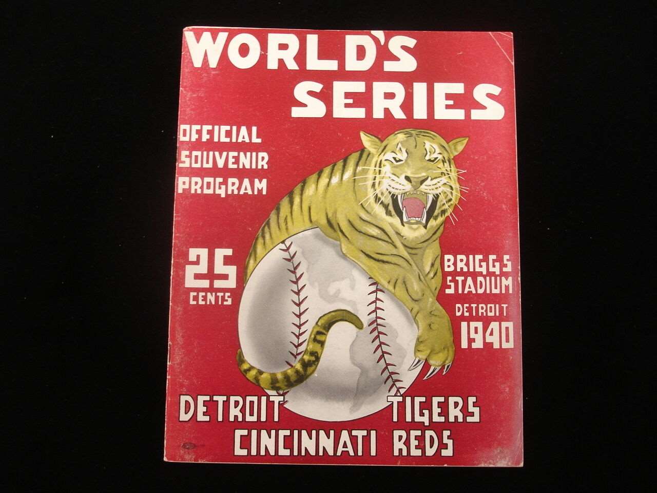 1940 World Series Program Detroit Tigers vs. Cincinnati Reds