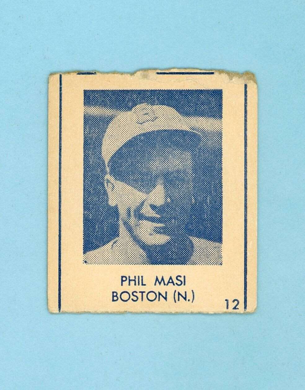 1948 Blue Tint #12 Phil Masi Boston Braves Baseball Card