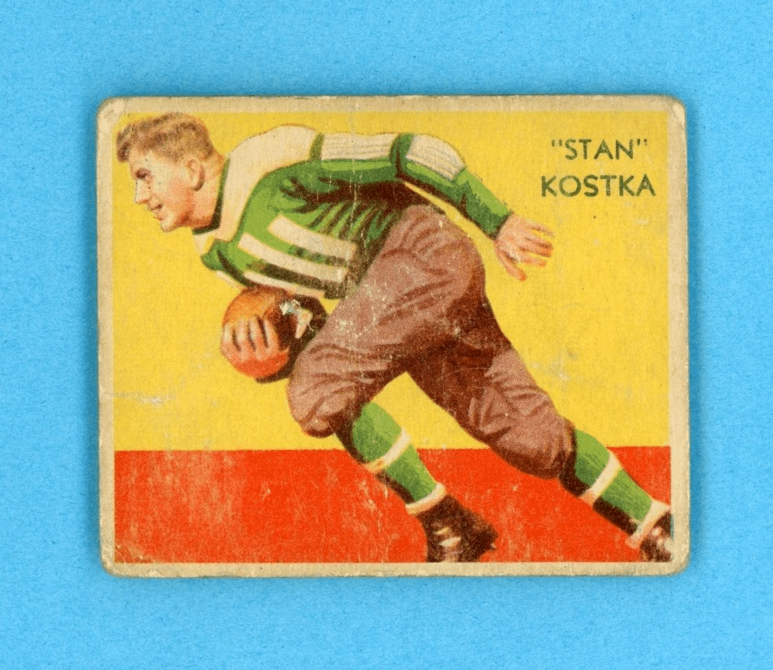 1935 National Chicle #28 Stan Kostka Univ of Minnesota Football Card Low Grade