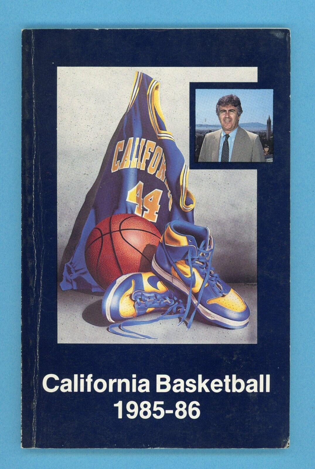 1985-86 University of California Basketball Media Guide Lou Campanelli on cover