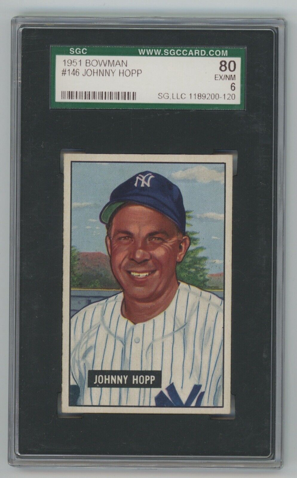 Johnny Hopp 1951 Bowman #146 • SGC 80 EX/NM 6