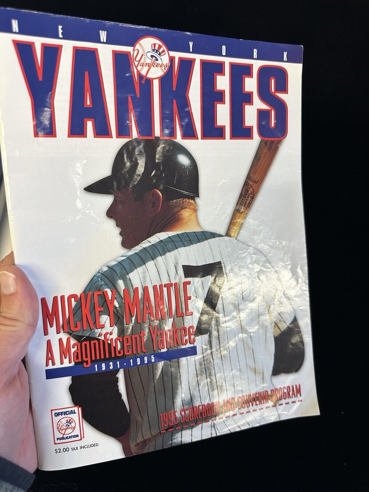 Sept. 4 1995 Yankees Baseball Program vs Mariners SIGNED by ROOKIE Derek Jeter