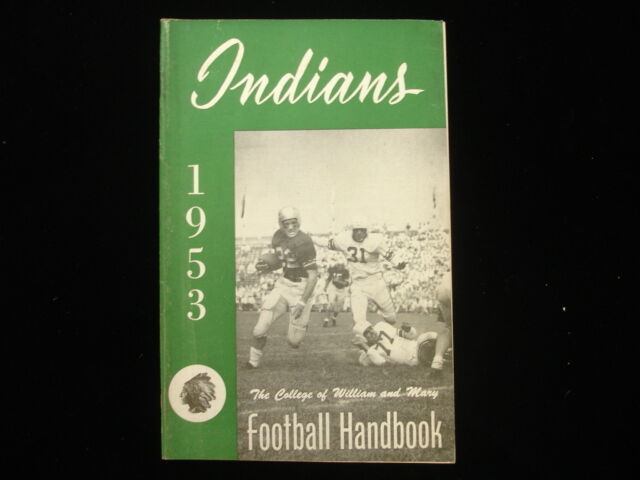 1953 College of William and Mary Indians Football Official Media Guide EX+