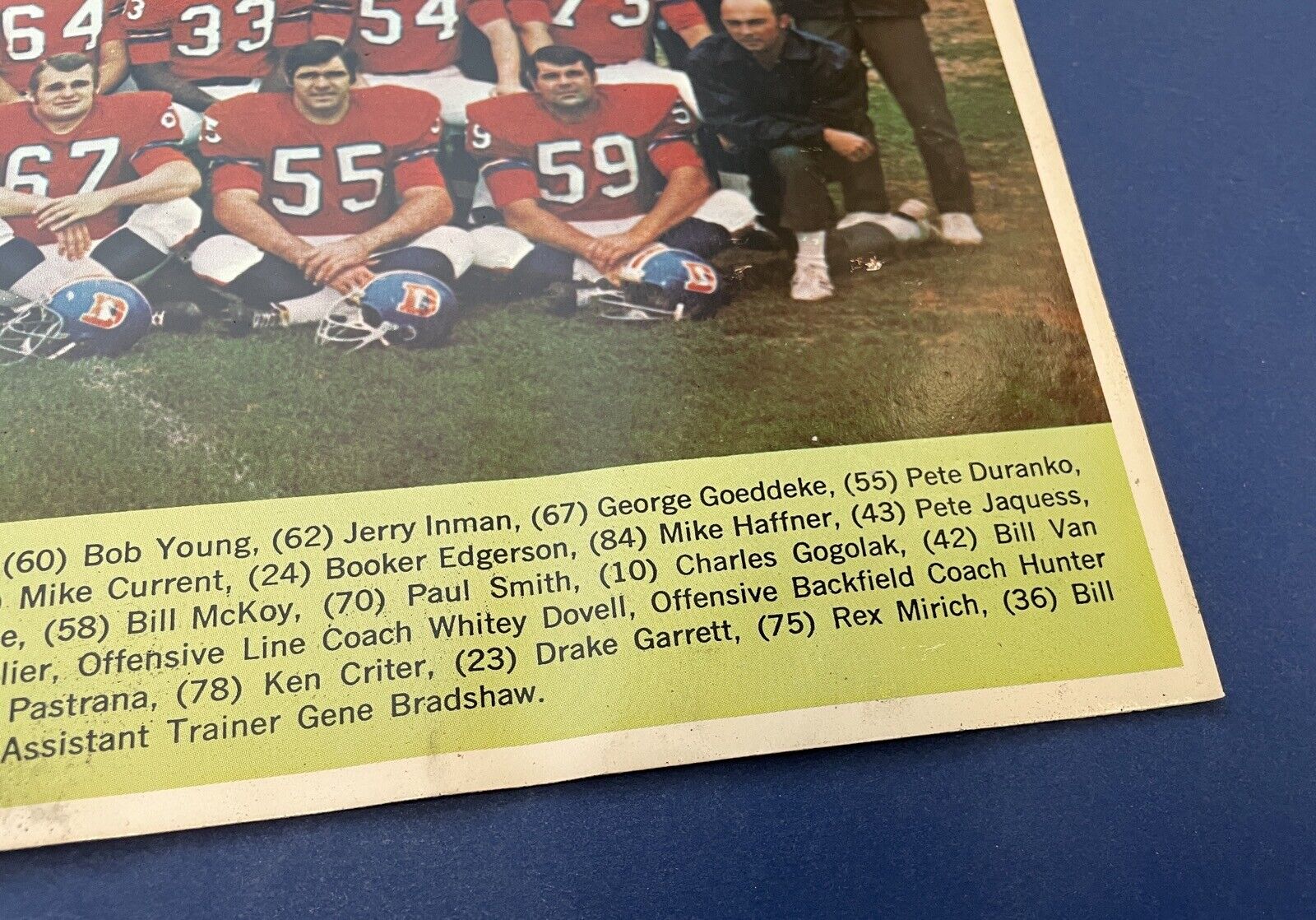 1970 Denver Broncos Promo Team Photo • 11x17 Thick Stock