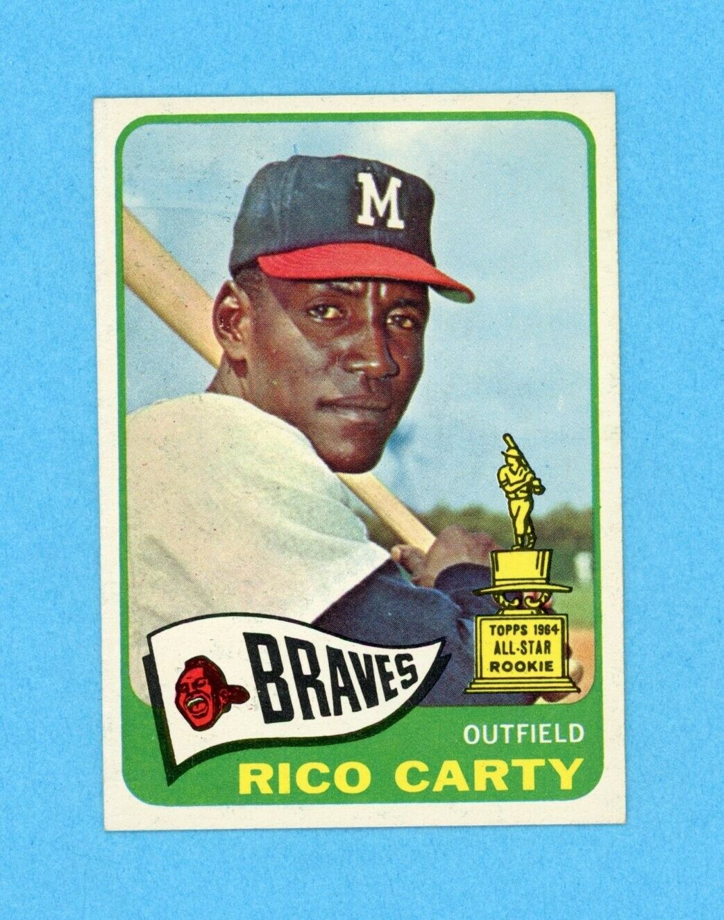 1965 Topps #305 Rico Carty Milwaukee Braves Baseball Card NM lstra