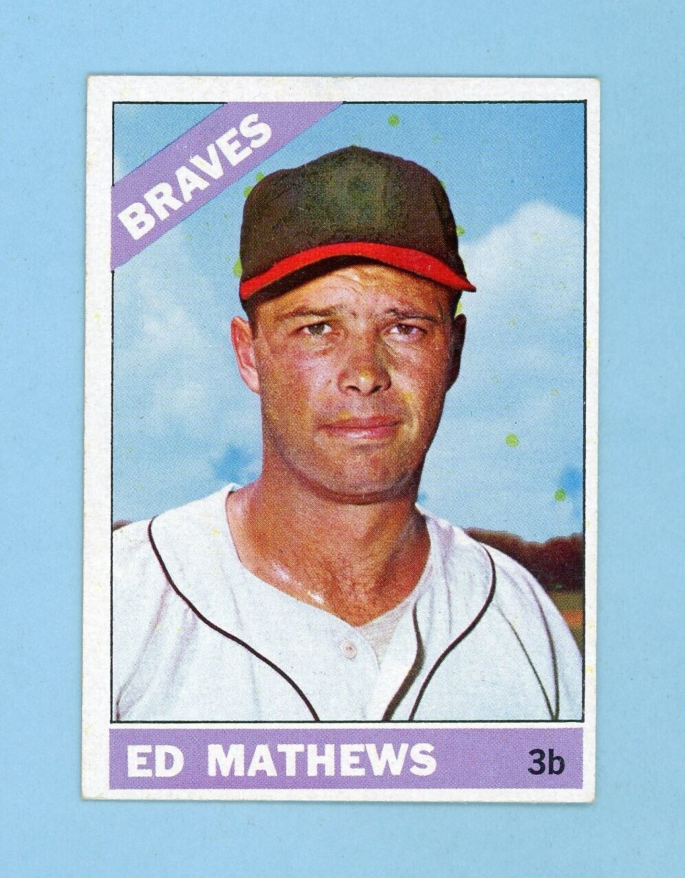 1966 Topps #200 Ed Mathews Atlanta Braves Baseball Card Ex/Mt prt mks