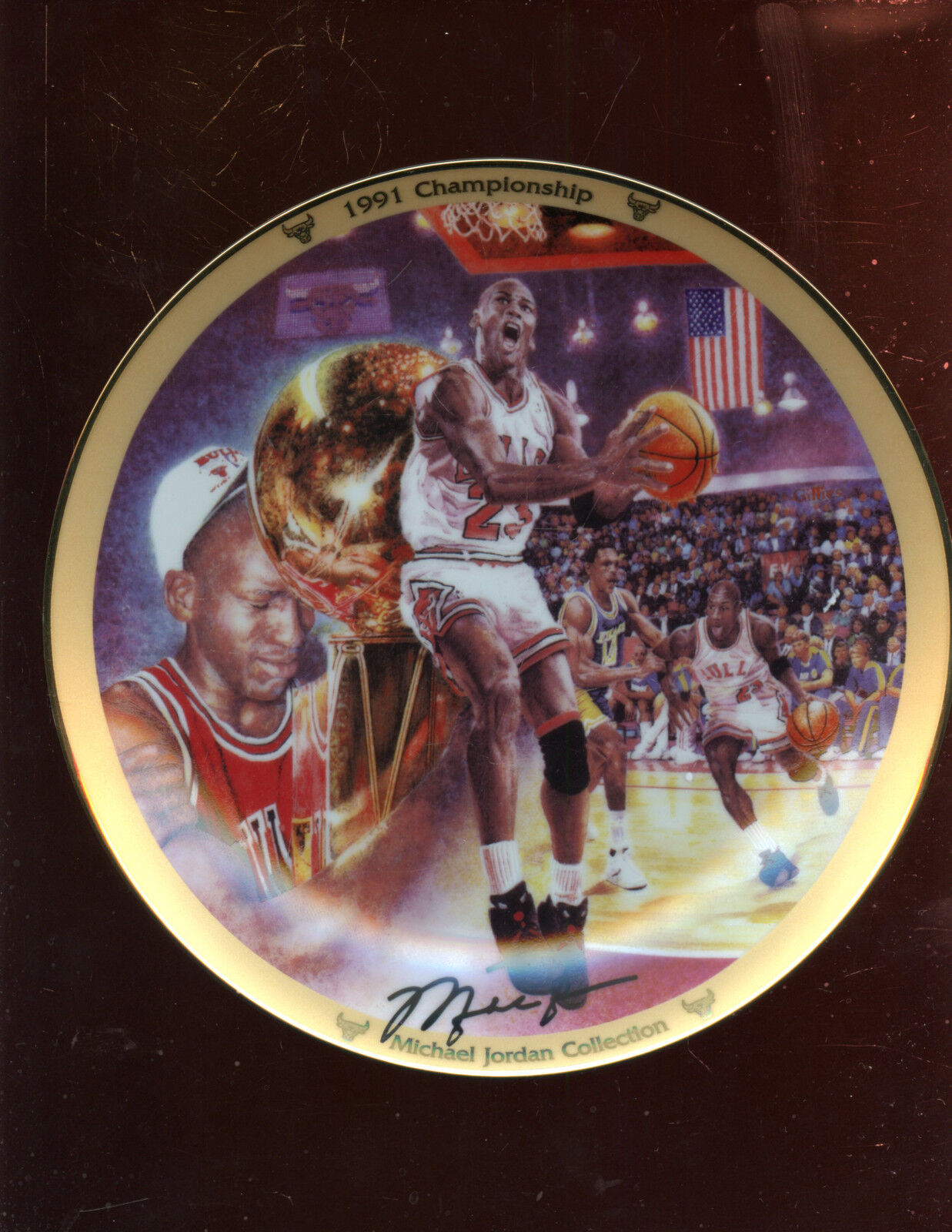 1991 Upper Deck Limited Edition Michael Jordan Chicago Bulls Plate MINT