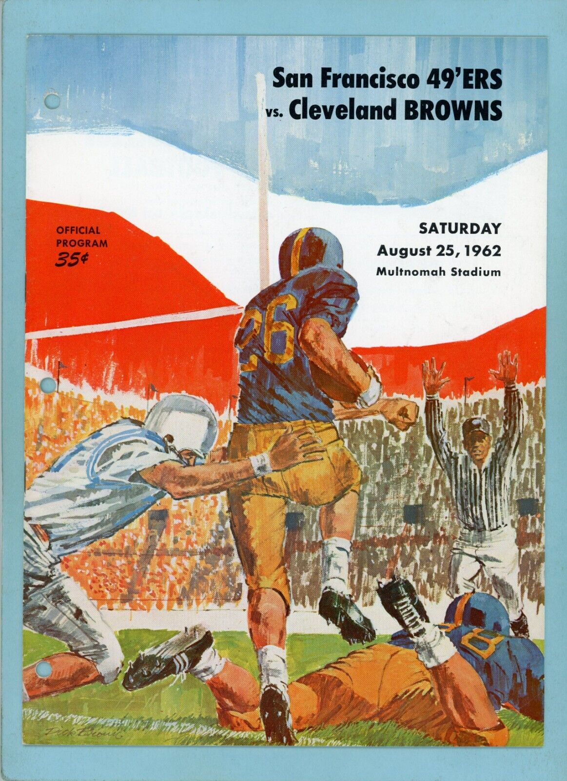 August 25, 1962 Cleveland Browns vs San Fran 49ers NFL Football Program phls