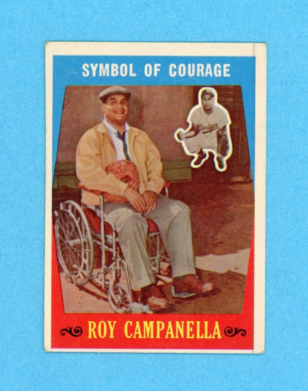 1959 Topps #550 Roy Campanella Symbol of Courage Baseball Card EX