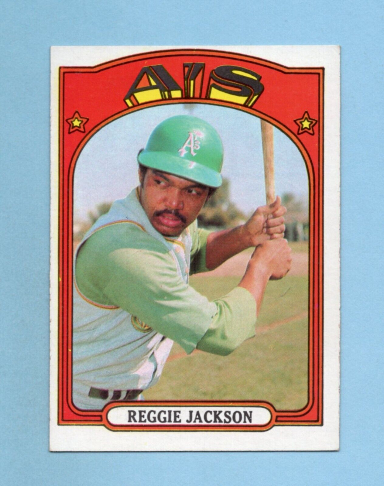 1972 Topps #435 Reggie Jackson Oakland Athletics Baseball Card EX+ - Ex/Mt o/c