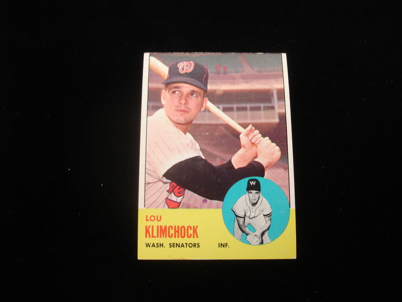 1963 Topps Baseball High Number Card-Lou Klimchock-Washington Senators-#542