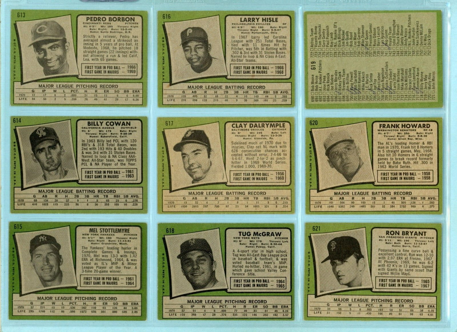 1971 Topps Starter Set Lot of 110 Different Semi-High Number Baseball Cards EX