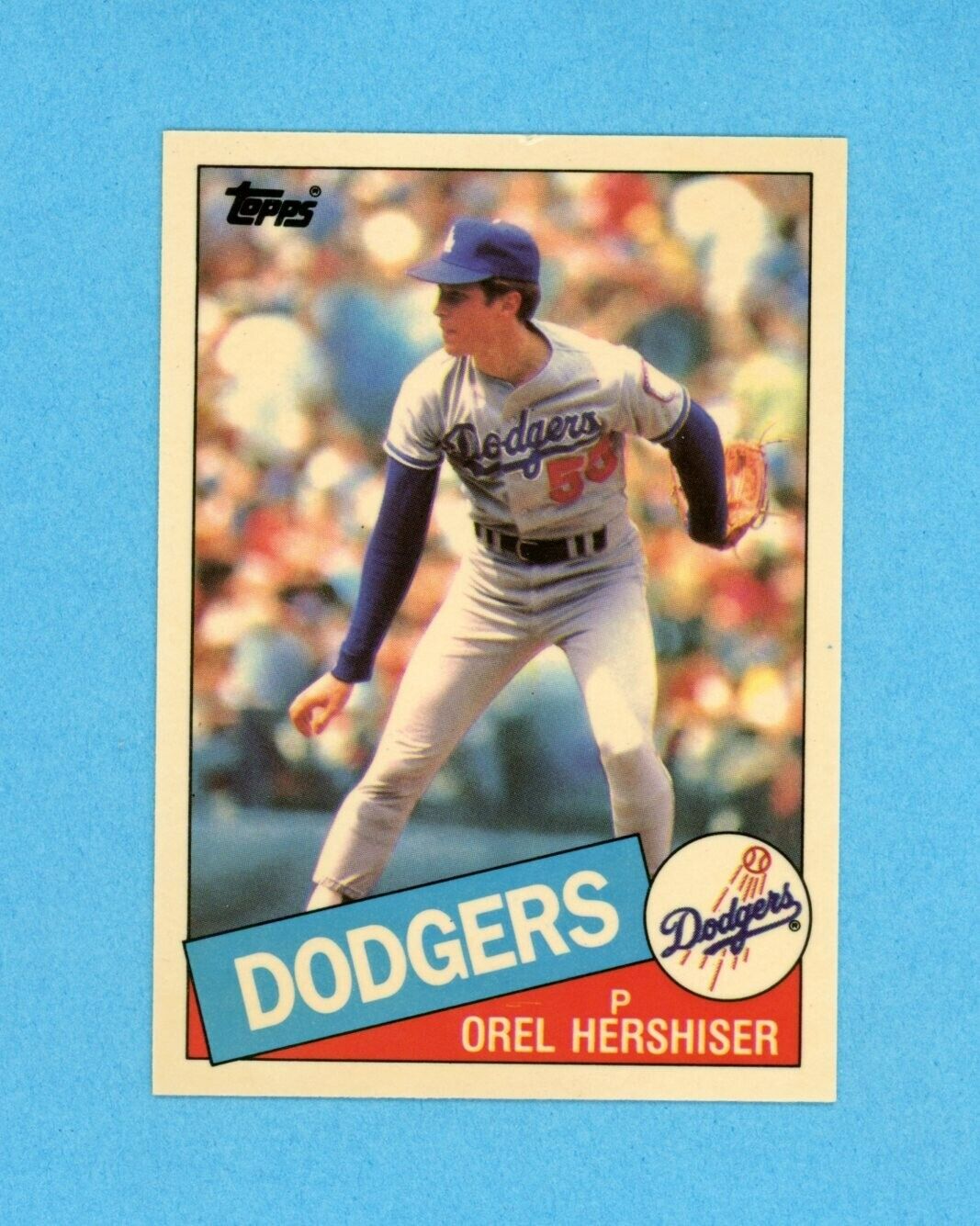 1985 Topps Tiffany #493 Orel Hershiser LA Dodgers Rookie Baseball Card NM