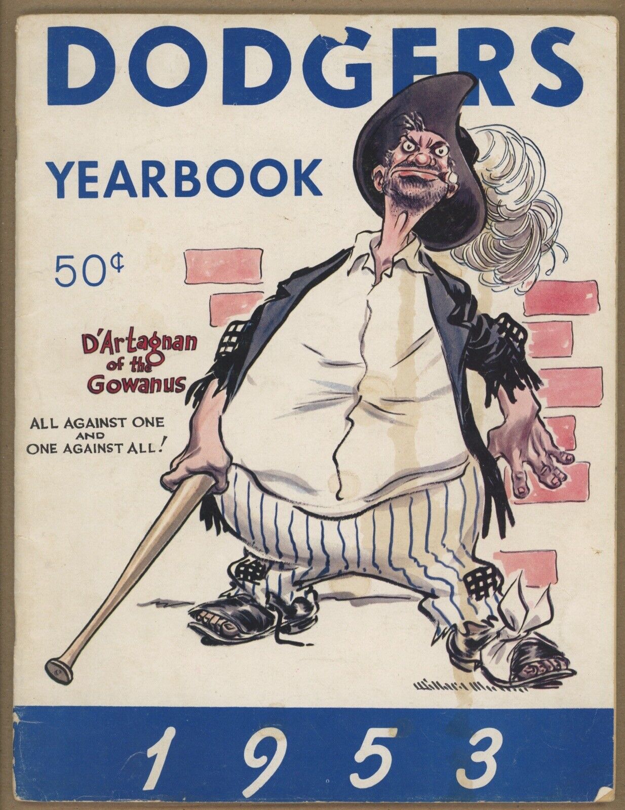 1953 Brooklyn Dodgers Yearbook • Intact with slight yellowing