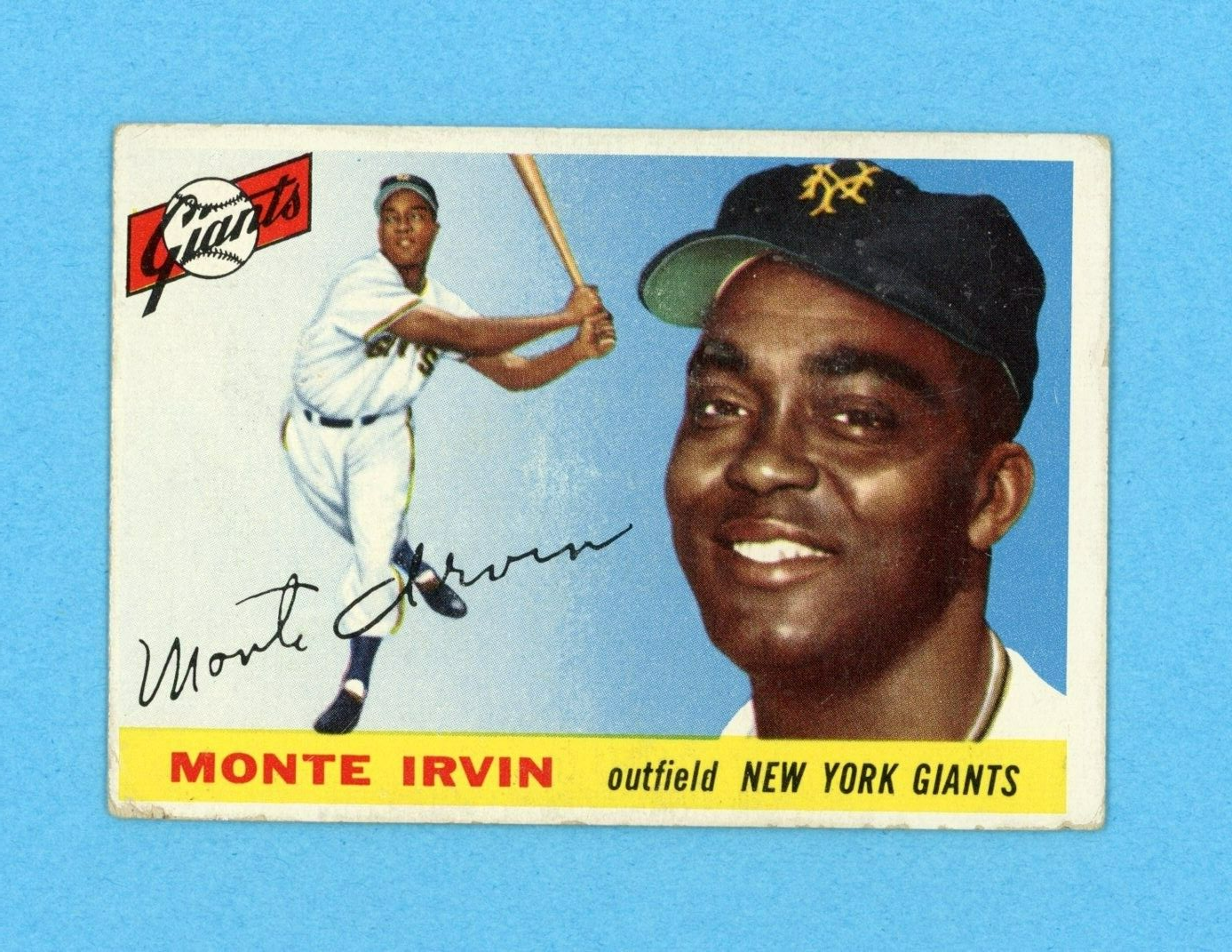 1955 Topps #100 Monte Irvin New York Giants Baseball Card Vg/Ex