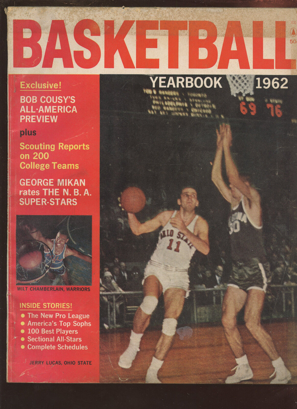 1962 Basketball Yearbook With Wilt Chamberlain Front Cover 