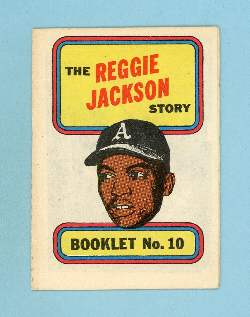 1970 Topps Story Booklet #10 Reggie Jackson Oakland A's Baseball Card