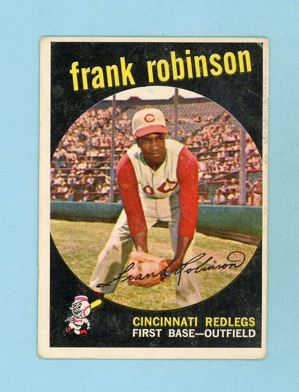 1959 Topps #435 Frank Robinson Cincinnati Redlegs Baseball Card Low Grade