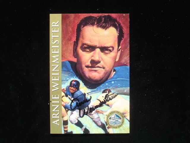 1998 Arnie Weinmeister Autographed NFL Hall of Fame Cards Signature Series