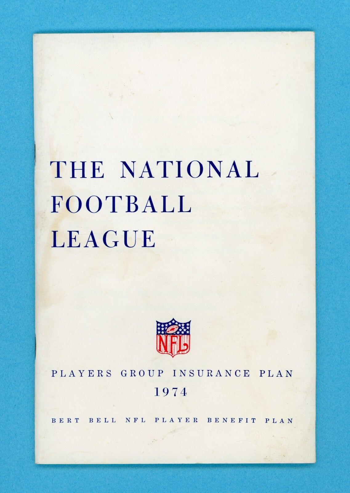 1974 NFL Players Insurance/Benefit Plan Booklet