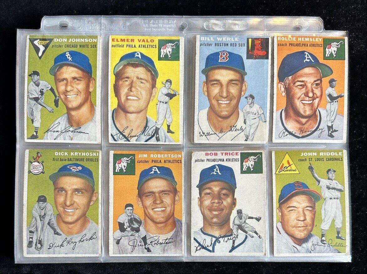 1954 Topps Baseball  Starter Set Lot of 127 Different w/ Bauer Groat  VG to EX