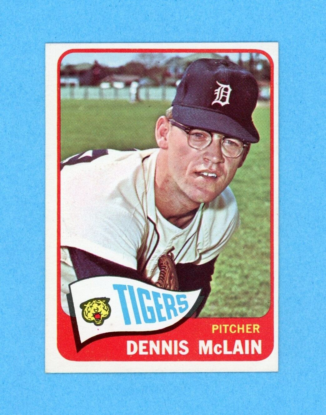 1965 Topps #236 Denny McLain Detroit Tigers Rookie Baseball Card NM o/c