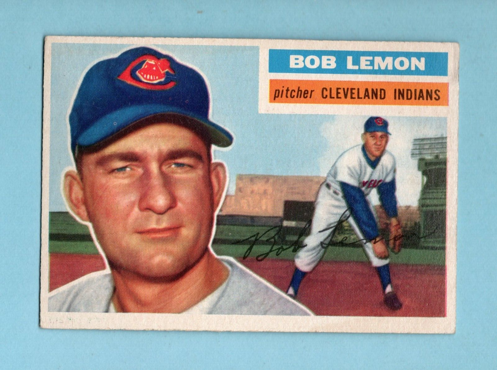 1956 Topps #255 Bob Lemon Cleveland Indians Baseball Card EX ind trc