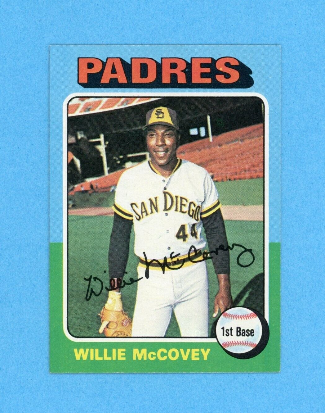 1975 Topps #450 Willie McCovey San Diego Padres Baseball Card NM