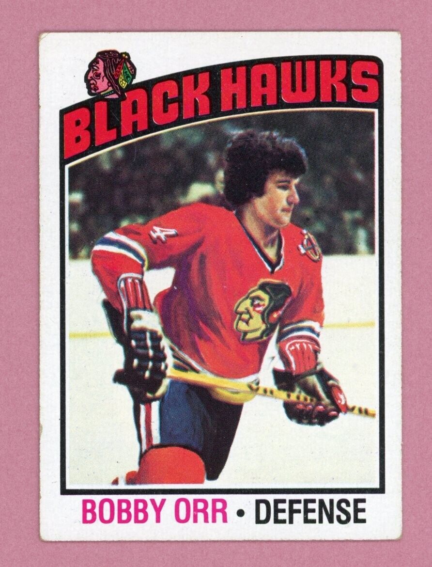 1976-77 Topps #213 Bobby Orr Chicago Blackhawks Hockey Card EX