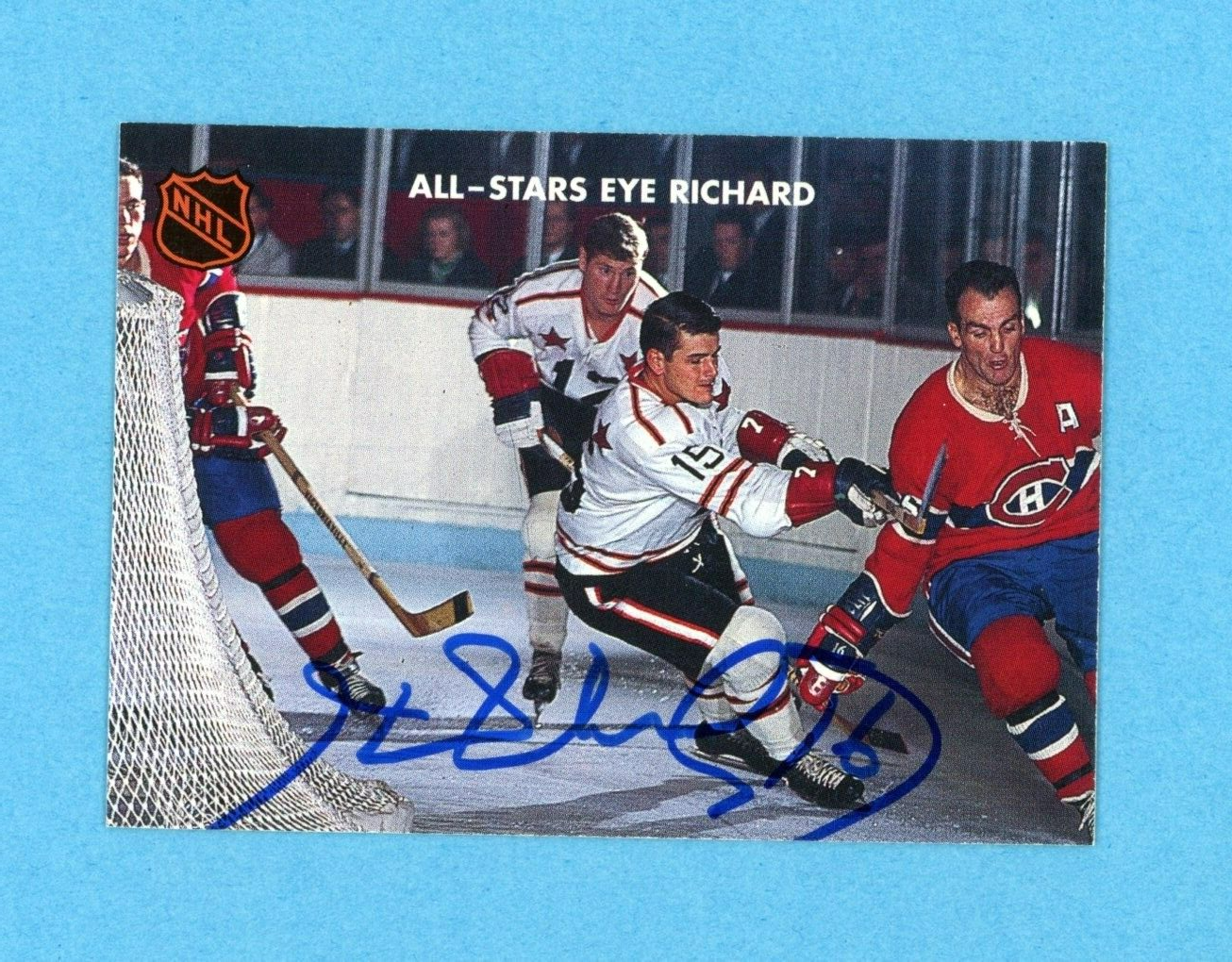 Henri Richard Canadiens 1995-96 Parkhurst 1966-67 #133 Autographed Hockey Card