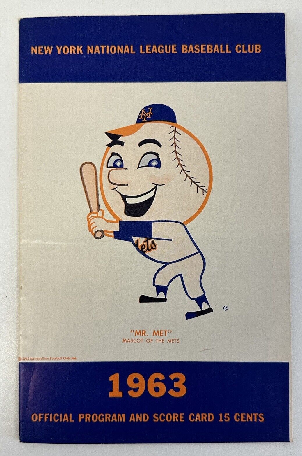 June 7, 1963 NY Mets Baseball Program vs SL Cardinals Scored Snider Walkoff HR