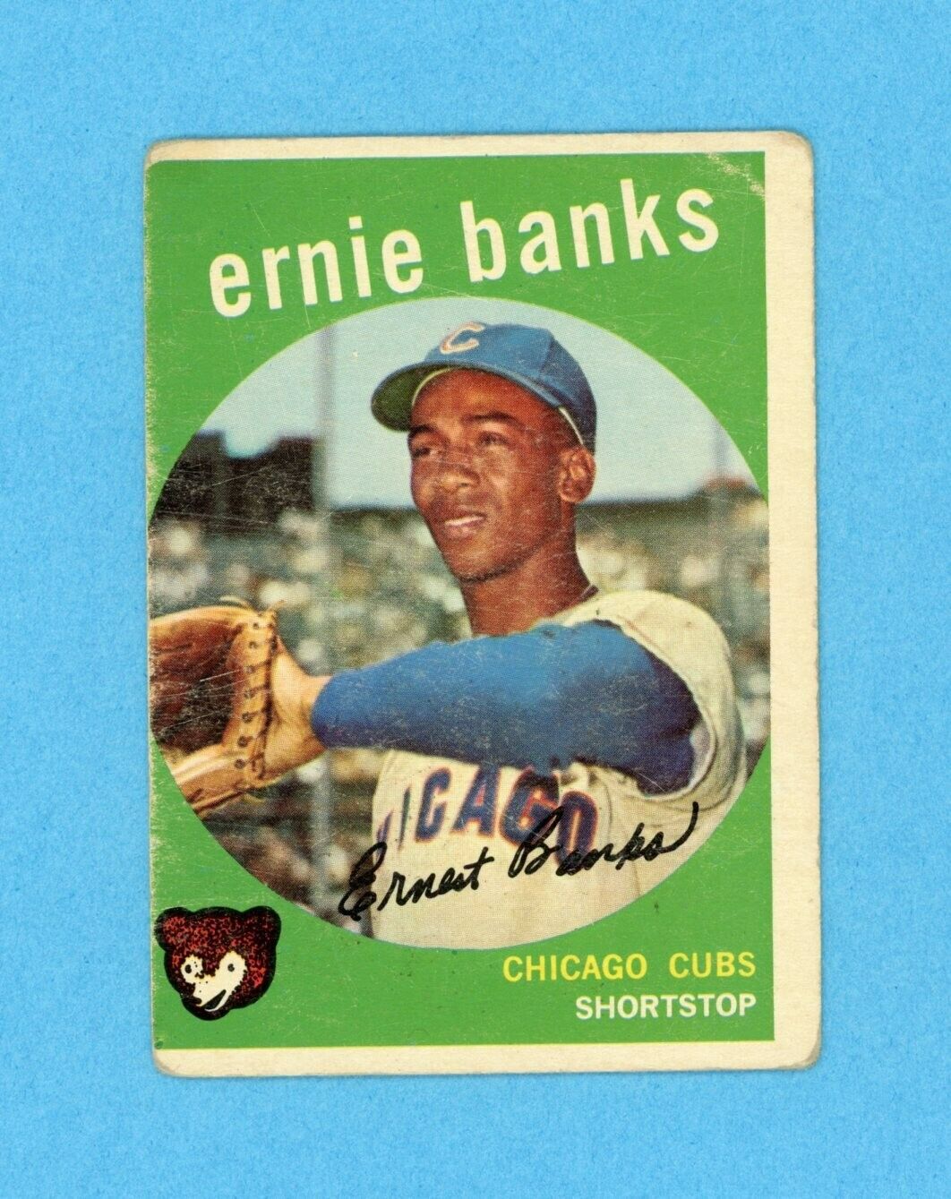 1959 Topps #350 Ernie Banks Chicago Cubs Baseball Card Low Grade