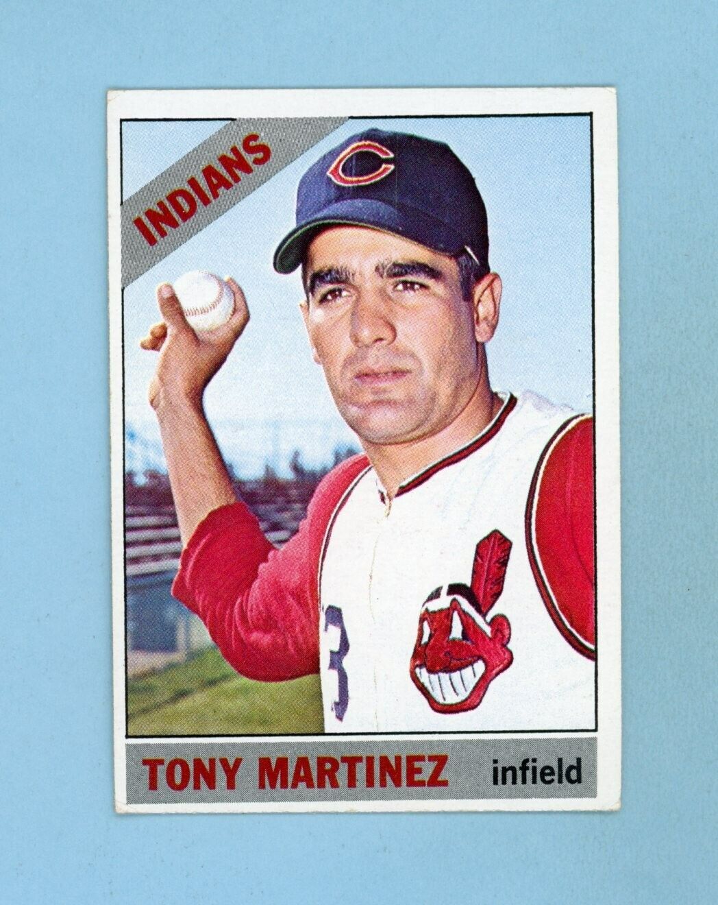 1966 Topps #581 Tony Martinez Cleveland Indians Baseball Card EX+ sm wrk