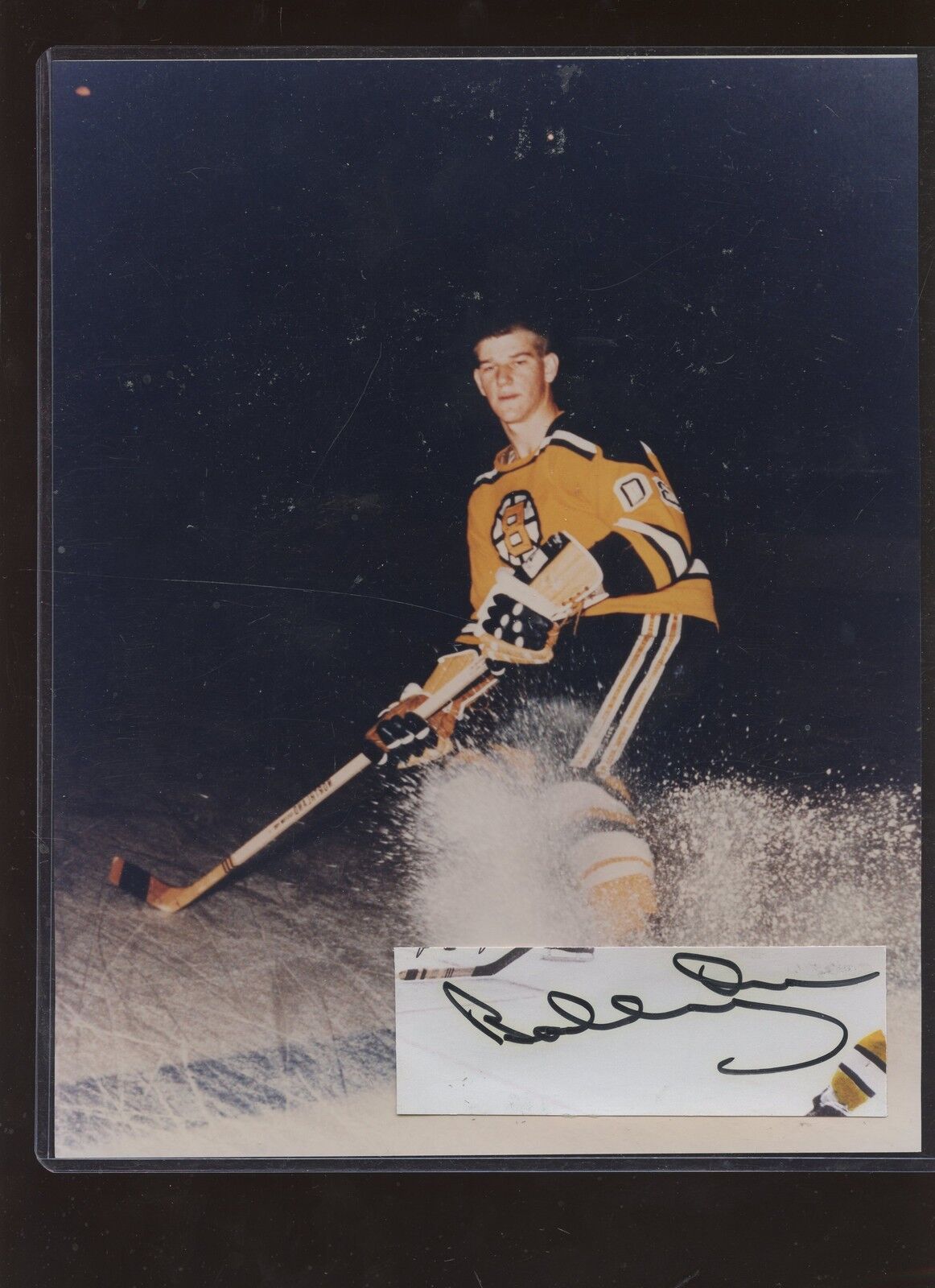 Bobby Orr Cut Signature Taped To Boston Bruins 8 X 10 Photo Hologram