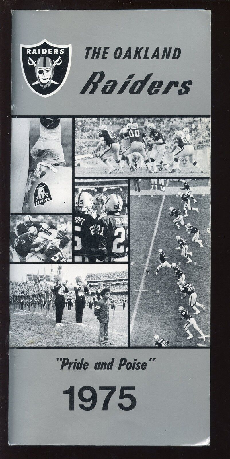 1975 Oakland Raiders NFL Media Guide EXMT