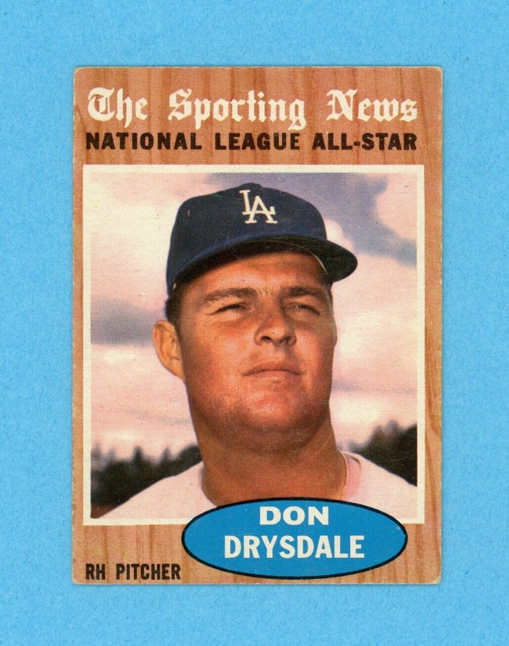 1962 Topps #398 Don Drysdale All-Star Los Angeles Dodgers Baseball Card Vg/Ex