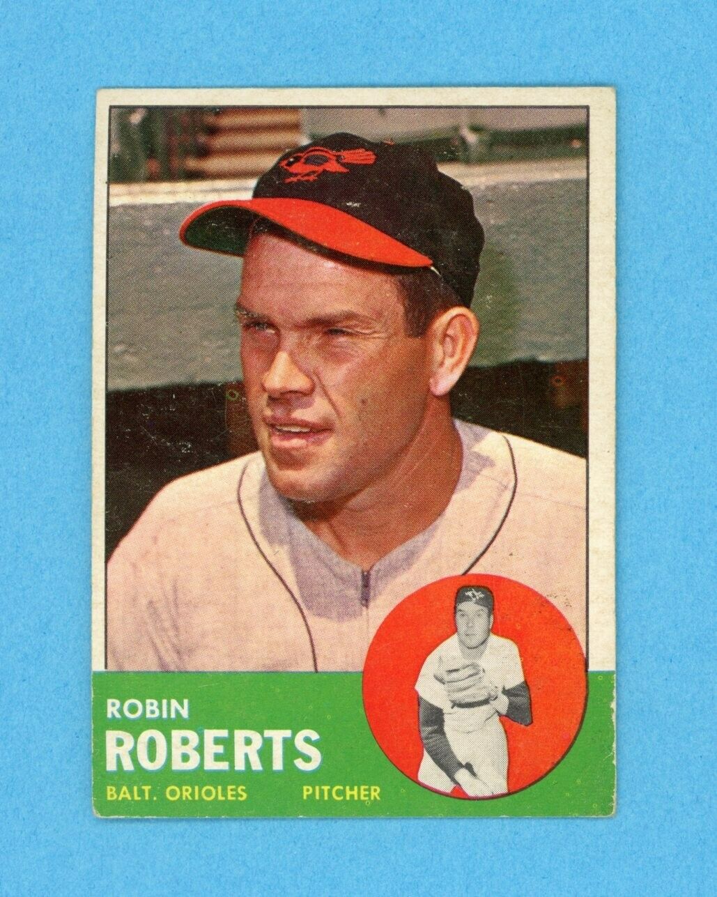 1963 Topps #125 Robin Roberts Baltimore Orioles Baseball Card EX